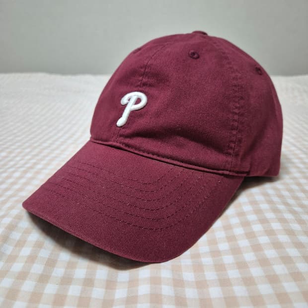 MLB 필라델피아 필리스 버건디 볼캡 모자