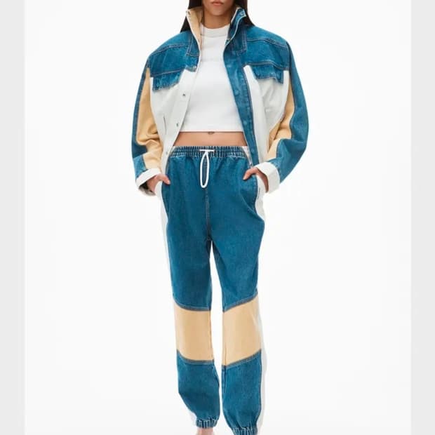 알렉산더왕 컬러블록 데님자켓