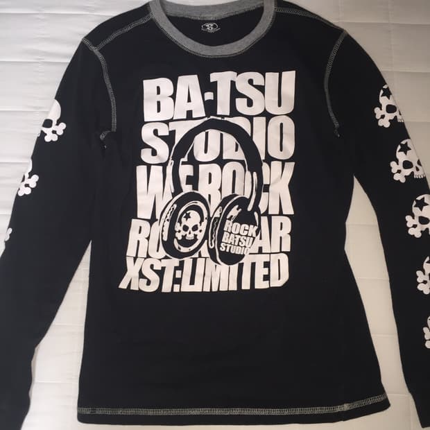vintage 해골 롱슬리브