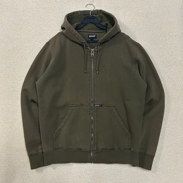 (L) 쇼트 NYC 기모 후드 집업 