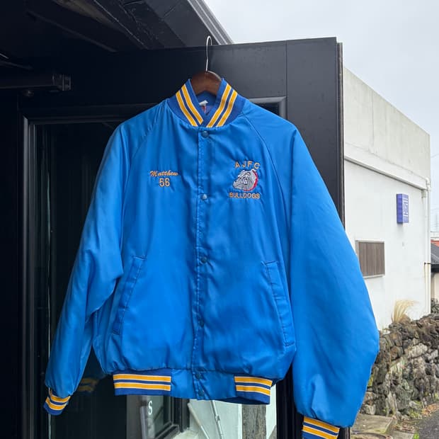 ASW USA Made 빈티지 스타디움 자켓 블루 M / Bulldogs