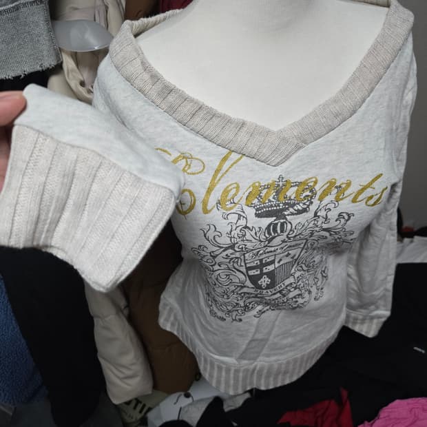 빈티지 y2k 맨투맨 뒷면 프린팅