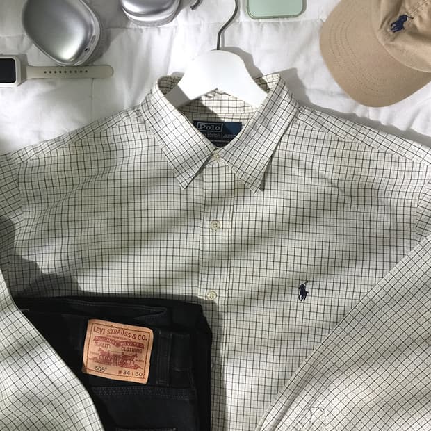 (MAN) 폴로랄프로렌 체크셔츠 XL