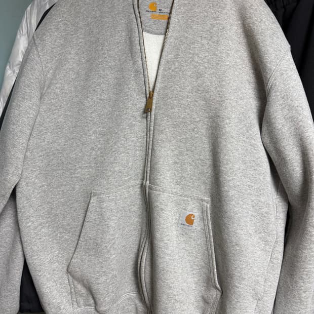 칼하트 그레이 후드집업 M