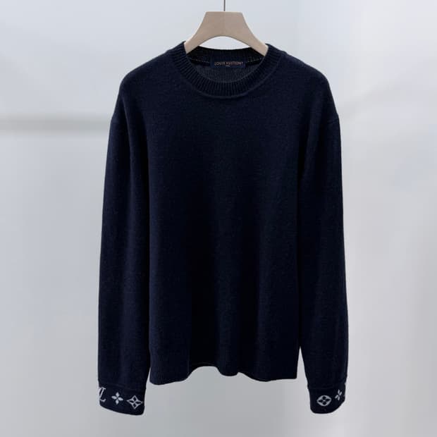 [S+급/XL] 루이비통 모노그램 캐시미어 풀 오버 니트 네이비