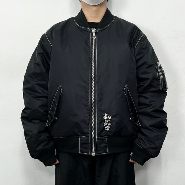 스투시 빌트 리버시블 봄버 자켓 블랙