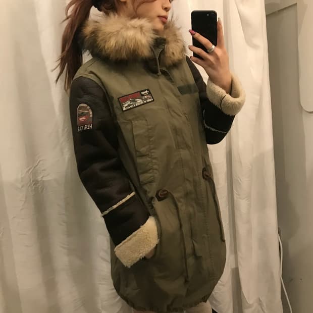 Jeep 지프 사파리 무스탕 퍼 야상