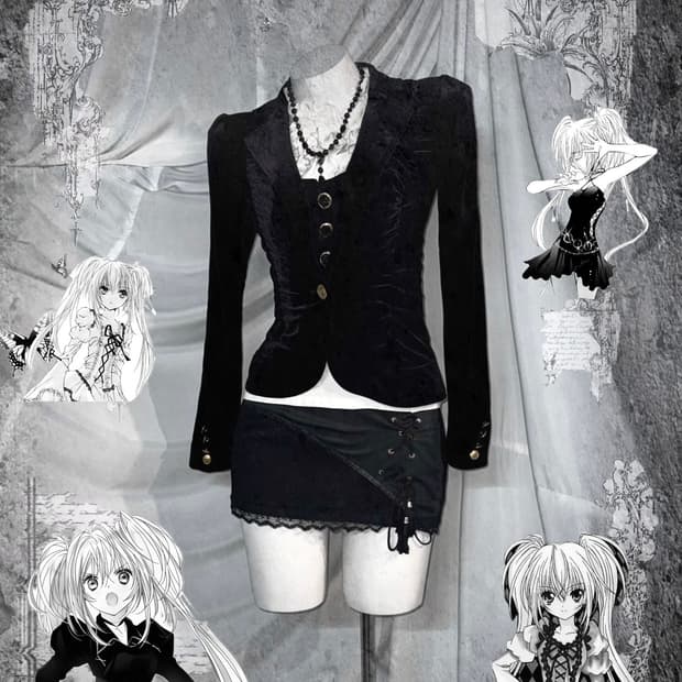 캐캐체 세라깔 무채색 공겜여주 코디세트 