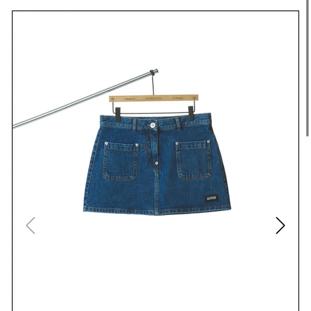<Pushbutton> Blue denim mini skirt