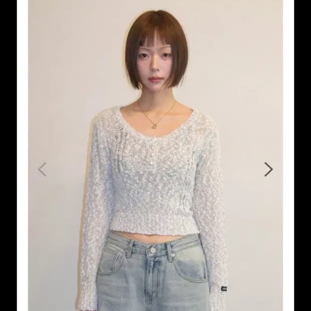 애즈온 아이스 부클 니트 그레이 ason ICE BOUCLE KNIT /