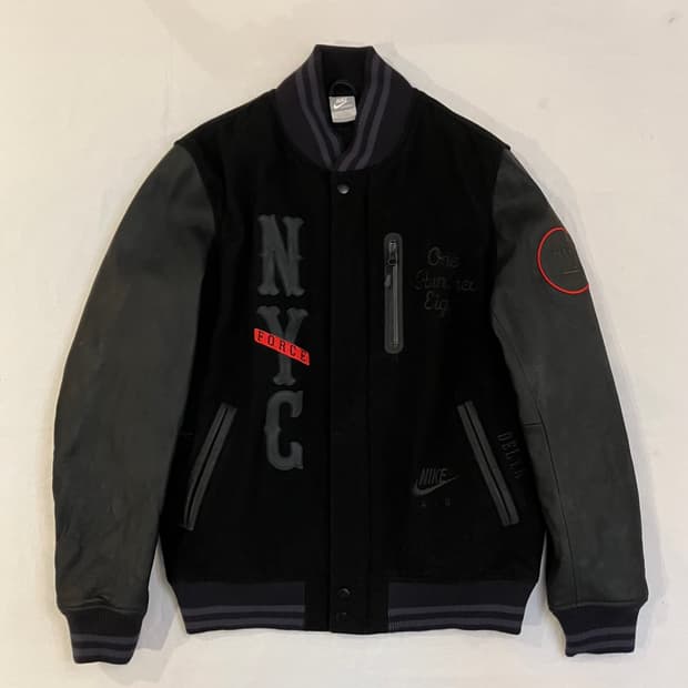 나이키 NYC 디스트로이어 울 레더 바시티 자켓