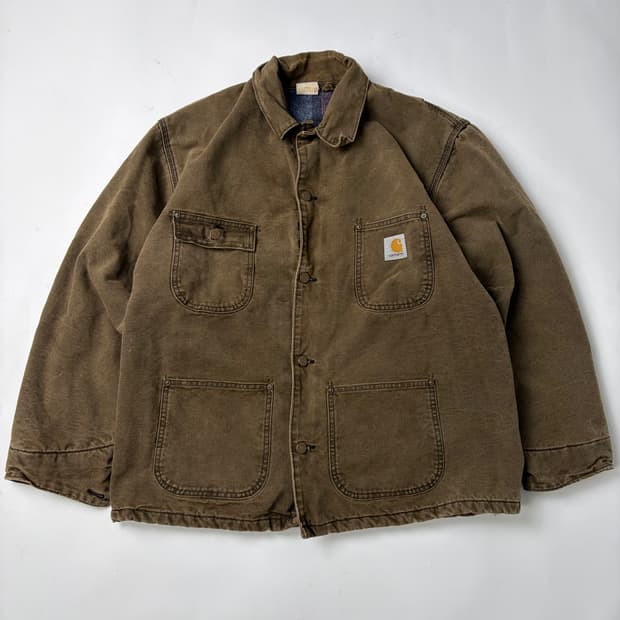 90s Carhartt Chore Jacket (Dark Brown)