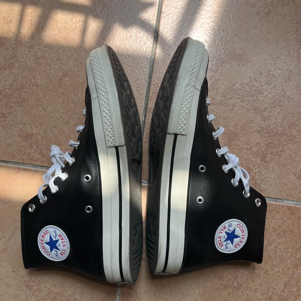 [280] 컨버스 척70 레더 하이 블랙