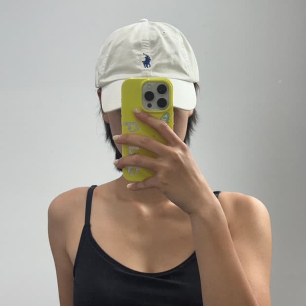 Polo 폴로 네이비 포니 아이보리 볼캡