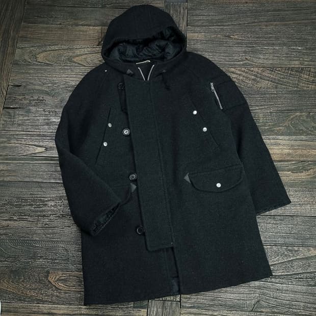 [유니온 메이드 재팬] N3B 오마주 루즈핏 모직 후드 코트 M17489