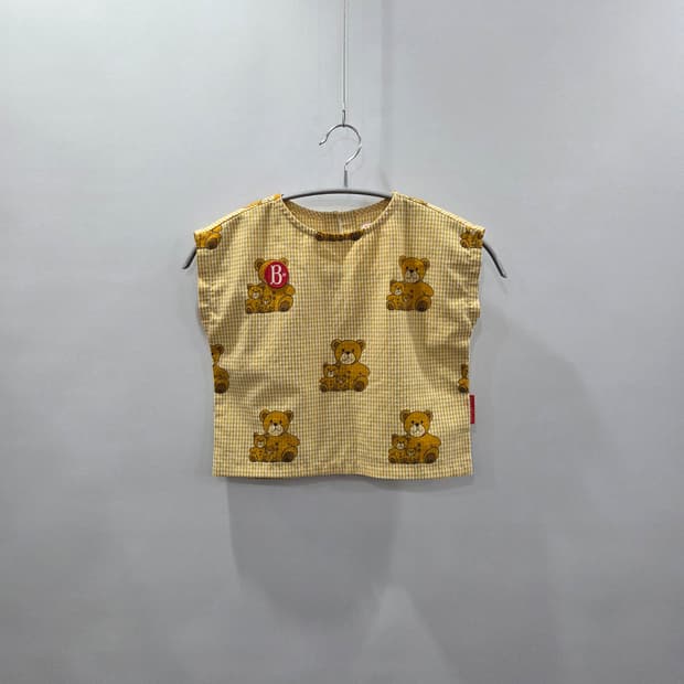 베베드피노 키즈 깅엄체크 민소매 티셔츠 100