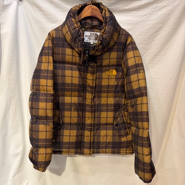노스페이스 화이트라벨 눕시 700 체크 패딩 자켓 구스다운