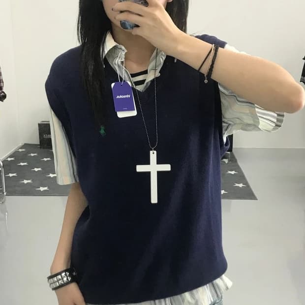 폴로 랄프로렌 네이비 니트 조끼