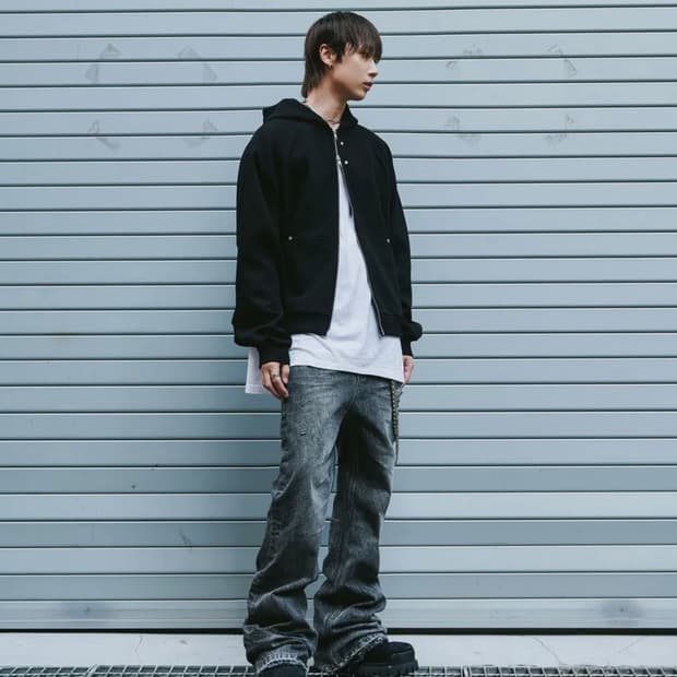 로어링라드 플레어 워시드 데님팬츠