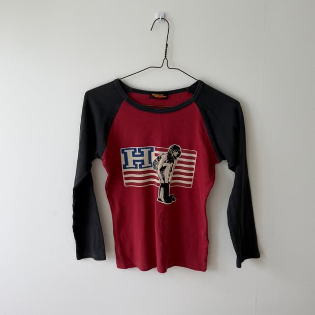 히스테릭글래머 래글런 슬리브 티셔츠