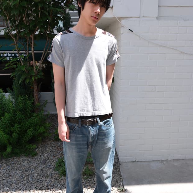 Comme des garcons shirt 니트 숄더 반팔 티셔츠 s