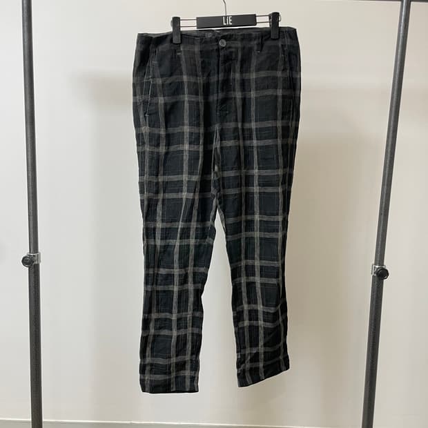 (M) Transit 트랜짓 린넨 체크 팬츠