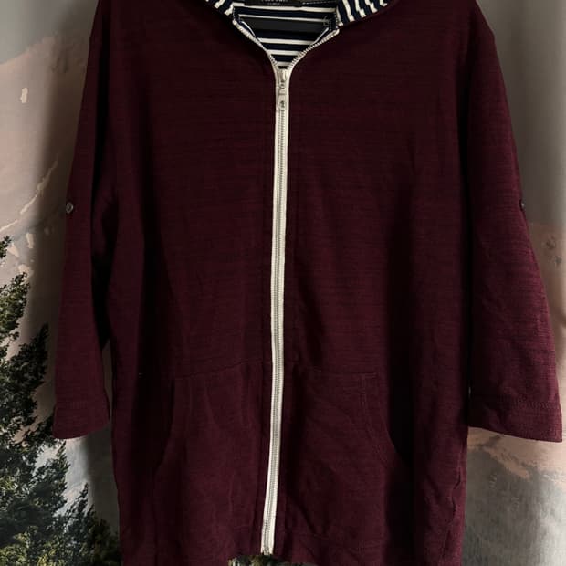 vintage 스트라이프 후드집업 