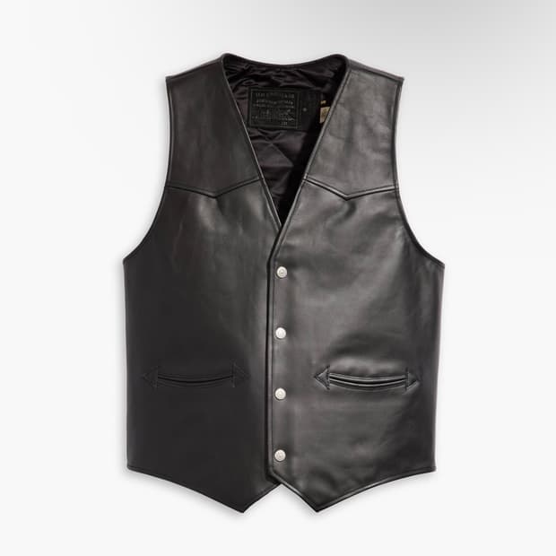 (구매) 리바이스 x 데님티어스 레더 베스트 (L사이즈)