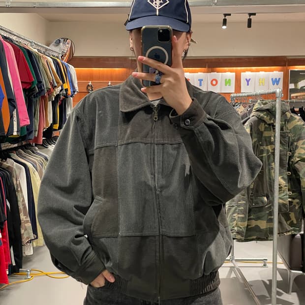 빈티지 코듀로이 블루종 자켓  