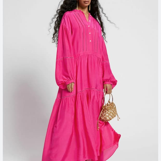 앤아더스토리즈 튜닉드레스 마젠타 M