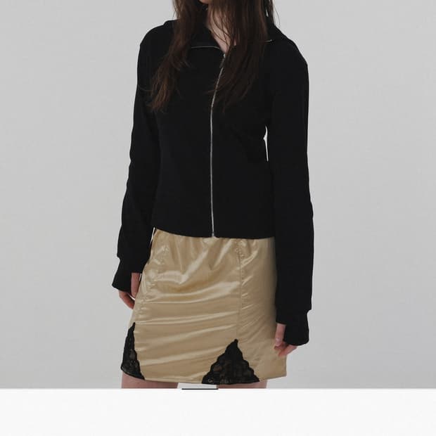 Suade side zipper zip up