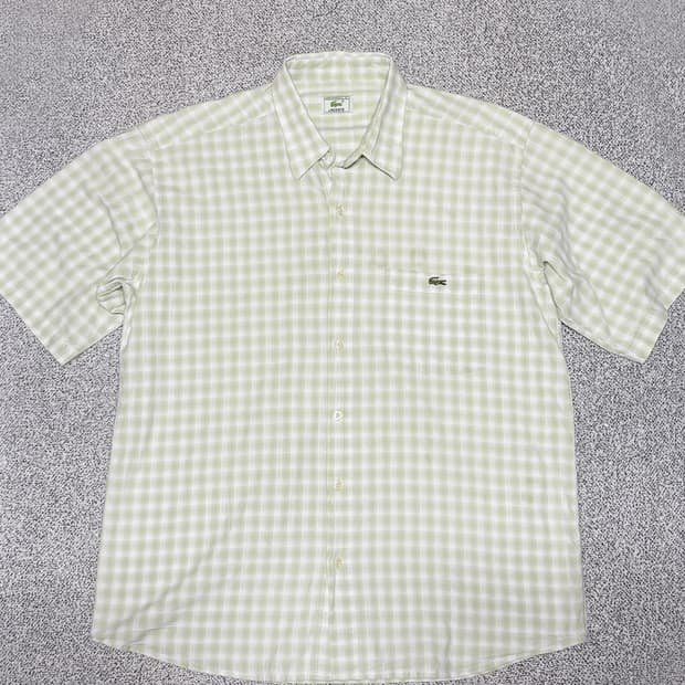 80s 라코스테 Made in France 빈티지 체크셔츠