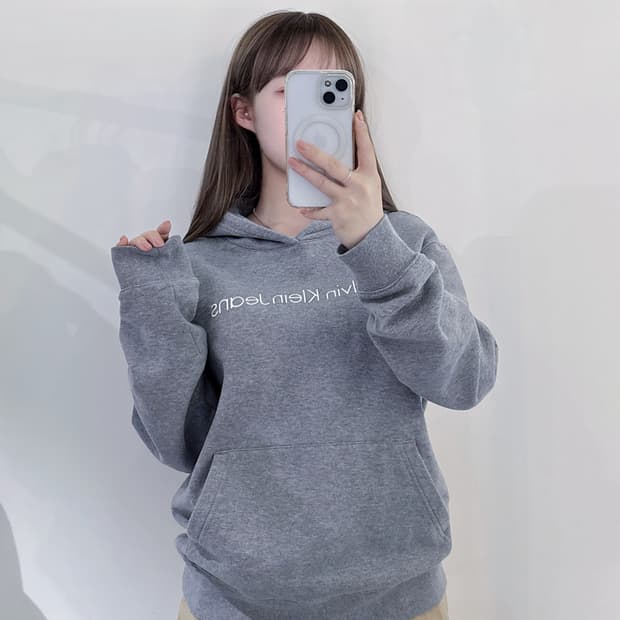 캘빈클라인 스펠로고 후드