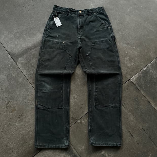 칼하트 B01 BLK 더블니 카펜터 팬츠