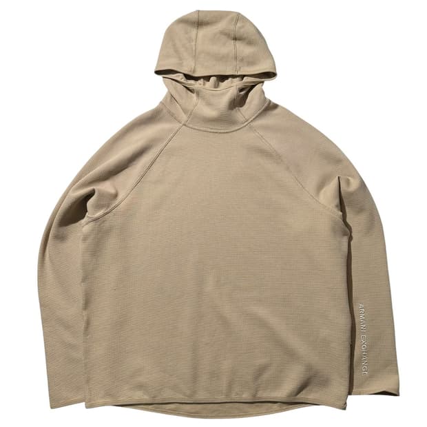 아르마니 익스체인지 와플 풀오버 후드