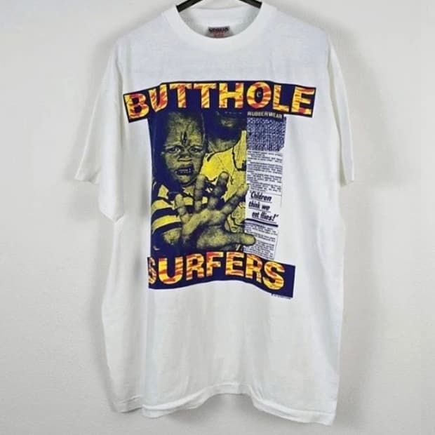 (rep) 빈티지 버트홀 서퍼스 밴드 티셔츠