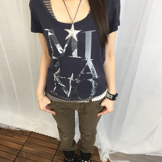 ‘Armani Exchange’ Black Graphic Tee