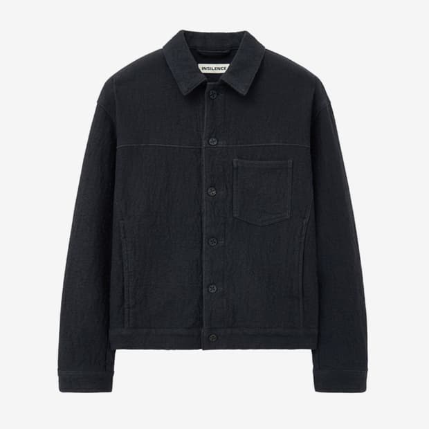 인사일런스 텍스쳐드 자카드 자켓 INK BLACK L사이즈