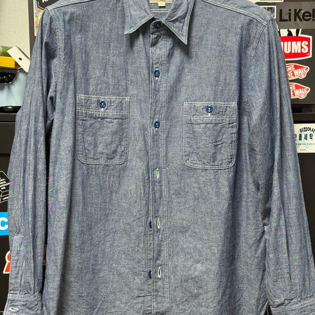 버즈릭슨 샴브레이 셔츠 16-16 1/2