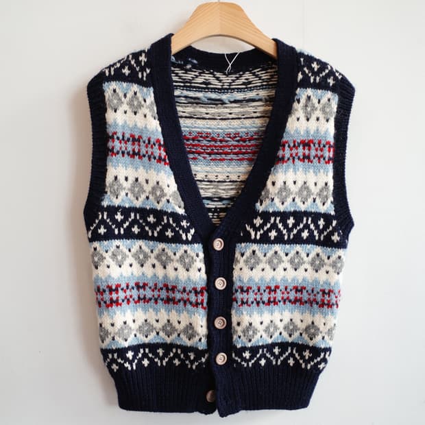 Japan brand 울 니트 베스트 