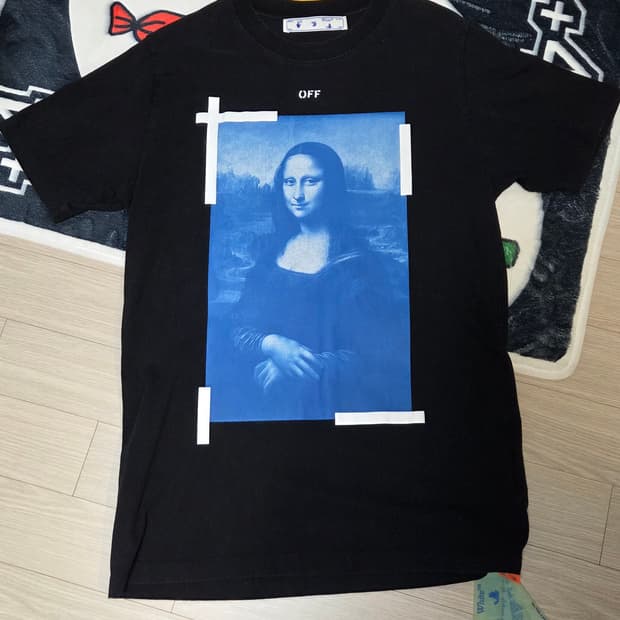 오프화이트 19 f/w 모나리자 티셔츠 블랙 L