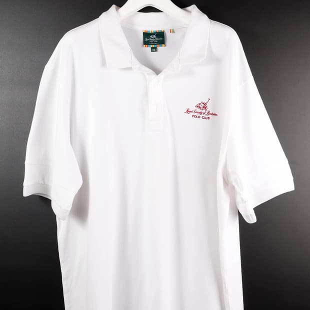 폴로클럽 흰색 반팔 카라티
