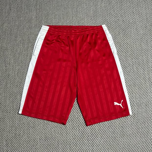 [XL] Puma 푸마 올드스쿨 빨/흰 트레이닝 반바지