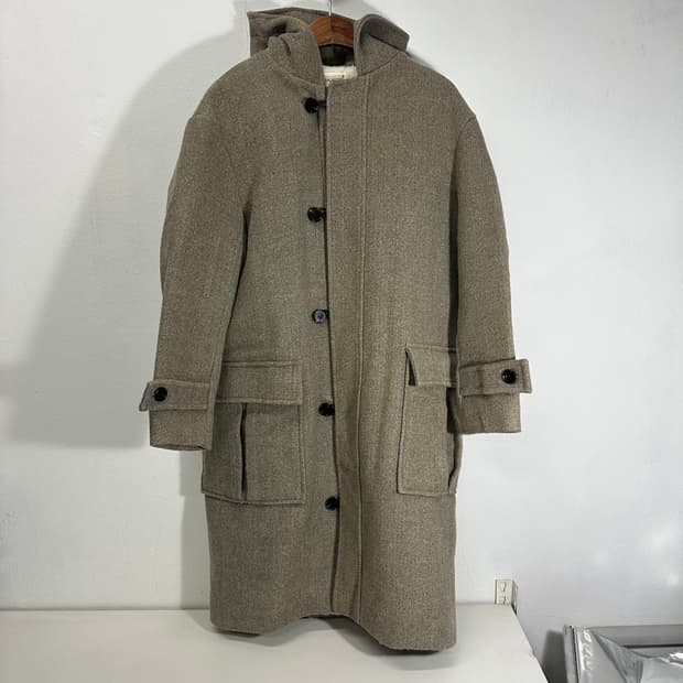 S 95 라퍼지스토어 오트밀 보아털 더플코트