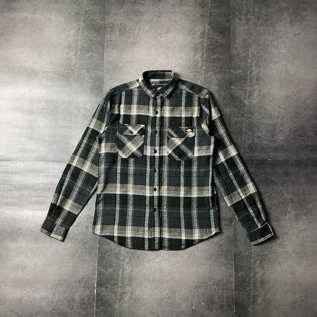 DICKIES 디키즈 빈티지 플랩포켓 코튼 체크 셔츠 A00816