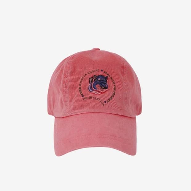 아더에러 메종키츠네 볼캡 모자 핑크 A2 사이즈