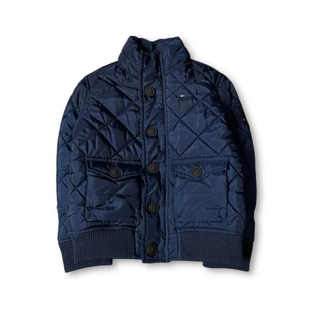 타미힐피거 키즈 네이비 퀄팅 경량패딩 자켓 104