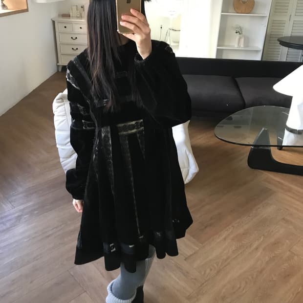 vintage velvet lace one-piece