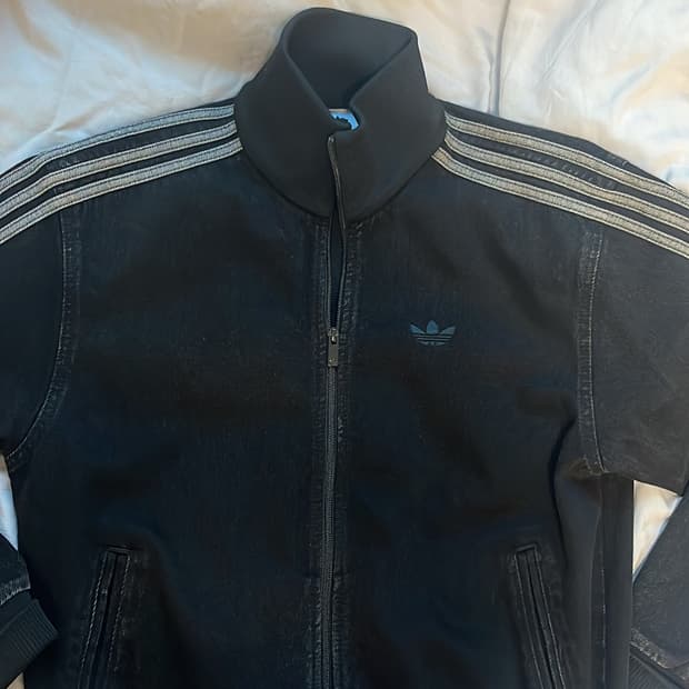 아디다스 데님 파이어버드 트랙탑