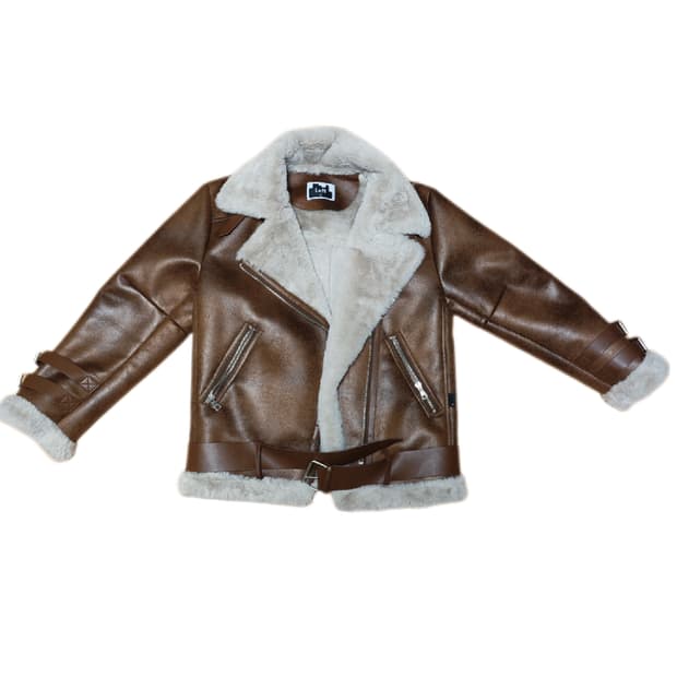 레프트서울 B-5 더블 무스탕 자켓 s